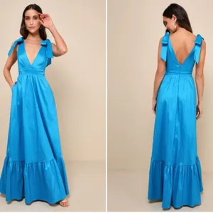 LULU's Sexy Elegant Prom Wedding Formal Event Chic Aline Maxi Gown NWOT thumbnail 4