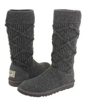 UGG Classic Argyle Knit Boots Size 9 thumbnail 1