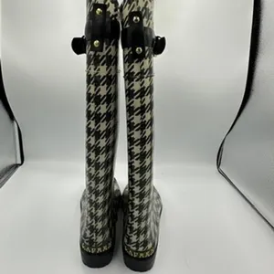 Lauren Ralph Lauren Houndstooth Tall‎ Rain Boots Women's Size 6 Classic Timeless thumbnail 7