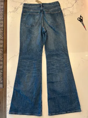 J. Crew Womens Semi Stretch High Rise Denim Trousers Size 27 Flare NWT thumbnail 2