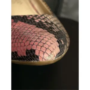 Franco Sarto Women's Pink Cobra Faux Snake Skin Pattern Pump Heels Size 6M thumbnail 9