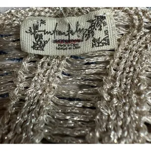 Free People Let's Dance Long Sleeve Open Back‎ Ladder Gold Knit Sweater XS New thumbnail 5