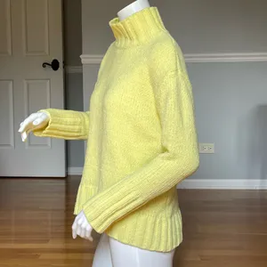 Women’s Philosophy Republic Clothing Yellow Turtleneck Sweater Ribbed Knit Size S thumbnail 5