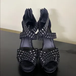 BCBGeneration studded stiletto sandals with platform soles and ankle zippers thumbnail 6
