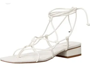 Sam Edelman Women's Daffy Gladiator Strappy Sandal White Nappa US 8.5 M thumbnail 1