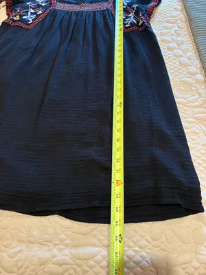 Old Navy Embroidered Square Neck Dress, Black women’s M thumbnail 8