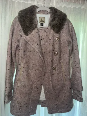 prAna Lisina Wool Blend peacoat in Oatmeal Rose Sz Small thumbnail 5