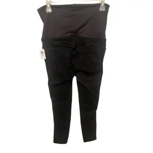 NEW Black‎ Maternity Rollover-Panel 360° Stretch Super-Skinny Jeans in 2 Short thumbnail 4