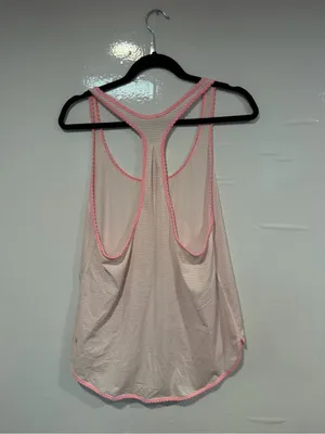 Vintage Lululemon Striped Pink-Trim‎ Racerback Tank Top thumbnail 4