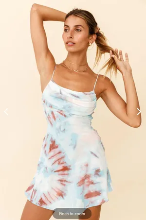 Princess Polly Tie-Dye Blue Dress thumbnail 3