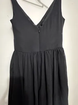 Black Silk Fit & Flare Dress J.crew (2) thumbnail 4