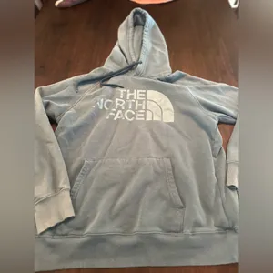 The North Face Sweatshirt Hoodie Women's S Long Sleeve Graphic Logo Pocket Blue thumbnail 5