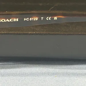 Coach Black and Brown Tortoise Frame Eyeglasses Frame and Coach Hard Case only. thumbnail 6