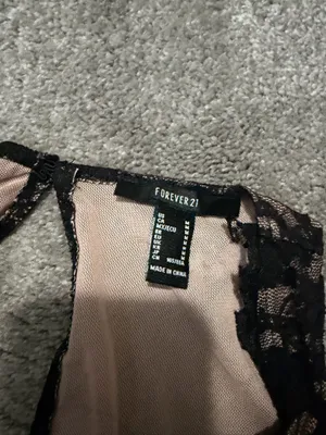 Forever 21 Black Lace Corset Top thumbnail 4