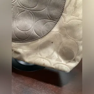 Coach Laura Large Tote With Tan And Metallic‎ Brown Leather thumbnail 4