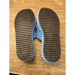 NEW FREE PEOPLE TEO DAYS IN IBIZA TERRY SLIDES ~ cerulean blue Size 11‎ thumbnail 6