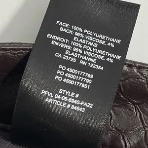 Aritzia Wilfred Melina Pant Snakeskin Croc Faux Vegan Leather Dark Brown‎ Size 8 thumbnail 6