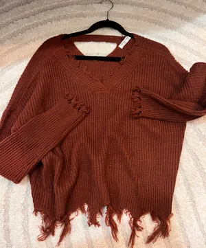 Full Circle Trends Burnt orange Knit Sweater thumbnail 1