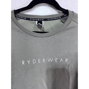 Ryderwear Women S Green Sweatshirt Cropped Long Sleeve‎ Raglan thumbnail 7