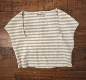 ZARA Striped Cap Sleeve Crop‎ thumbnail 1