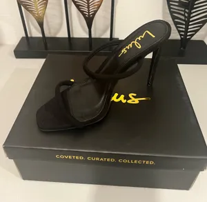 Lulus  Elegant Black Heels Size 8 thumbnail 1