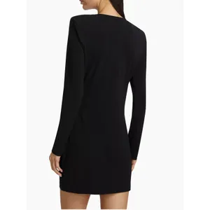 Anine Bing Amaya Black Keyhole Mini Dress Long Sleeve Women’s L thumbnail 2
