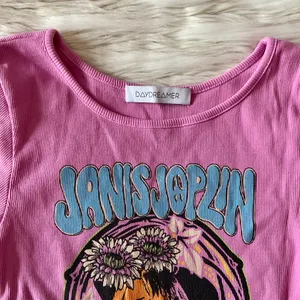 Free People Pink Purple Janis Joplin Piece of My Heart Ribbed Baby Tee Crop Top thumbnail 7
