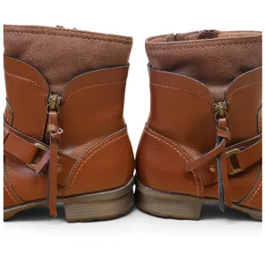 Clarks Brown Vegan Leather Riding Ankle Boot Riddle Avant Everyday Moto Sz 8 thumbnail 6