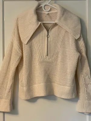 Anthropologie daily practice Half-Zip Oversized Pullover Sweater size medium thumbnail 5