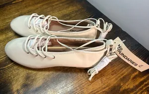 Time and tru beige lace up flats size 7.5 thumbnail 1