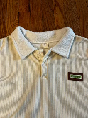 White Sherpa Quarter Button Jacket thumbnail 4
