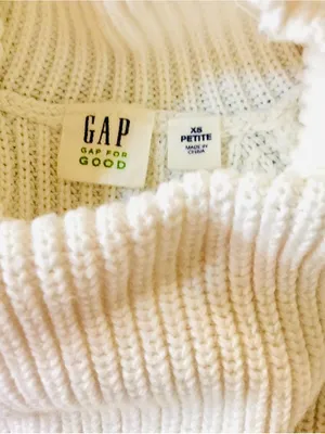 GAP for Good Ivory Mock Turtle Neck Sweater Sz XS Petite thumbnail 3
