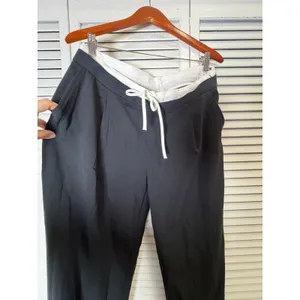 Victoria's Secret Pink On-the-Go Low-Rise Trouser Pants Black Wide Leg M NWT thumbnail 7