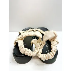Circus by Sam Edelman Harlene Cream Ruched Scrunchie Platform Sandals 8 thumbnail 5