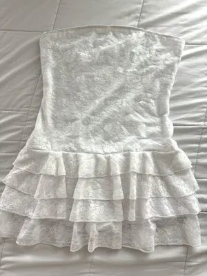 & Other Stories White Strapless Dress thumbnail 1