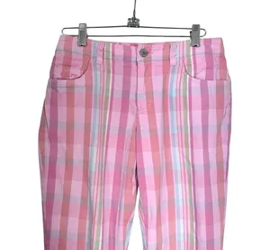 Ralph by Ralph Lauren Womens Sz 0 St Barts Hilite Plaid Pink Capri Pants Y2K thumbnail 2