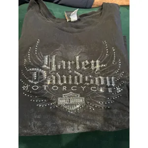 Harley-Davidson Grizzly Missoula Montana Rhinestone T-Shirt – Women’s Size L thumbnail 6