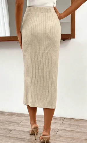 SheIn Clasi High Waist Split Thigh Skirt thumbnail 3