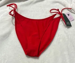 New Wild Fable Women’s Red String Bikini Bottoms Size Medium NWT thumbnail 2