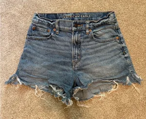 American Eagle Stretch Denim High-Rise Shorts thumbnail 1