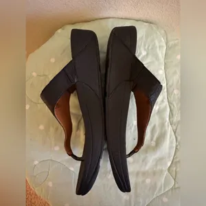 Fitflop Black Textured Sandals Womens size 10 thumbnail 7