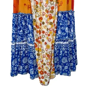 Free People Orange and Blue Maxi Dress thumbnail 9