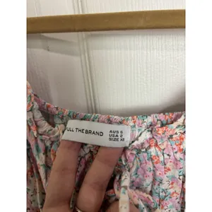 Faithful the Brand Ira Mini Dress Vignette Floral Pink 2 XS Cottage Hoco thumbnail 9