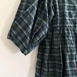MADEWELL Marianna Puff-Sleeve Mini Dress in Plaid NI640 Size S thumbnail 12