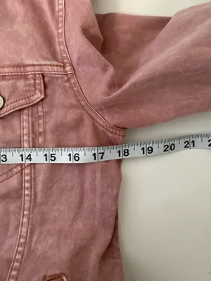 Maurices Blush Pink Denim Jacket Collared Button Front thumbnail 7