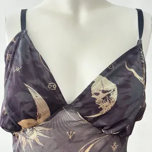 Womens Celestial Camisole Sz L Asymmetrical Moon Indie Hippie Festival Boho Sun thumbnail 4