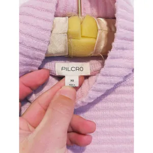 Pilcro Womens Ribbed Batwing Sweater Oversized XS Pink Coquette Preppy Ballet thumbnail 5