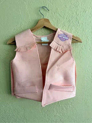 Vintage Harley-Davidson Girls' Pink Fringe Vest thumbnail 3