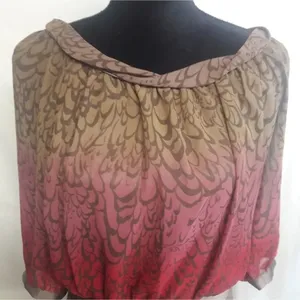 BCBGeneration Sheer Brown Floral Fall Dress Career v6x thumbnail 3