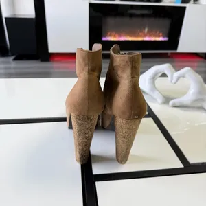 Jeffrey Campbell Lita Suede Platform Booties - Tan (Size 8M) thumbnail 3
